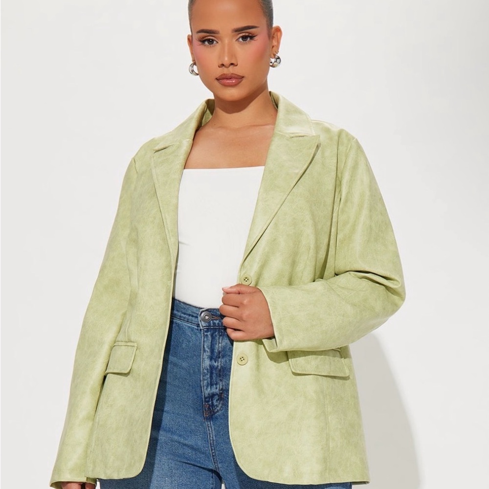 Fashion Nova Light Green Blazer